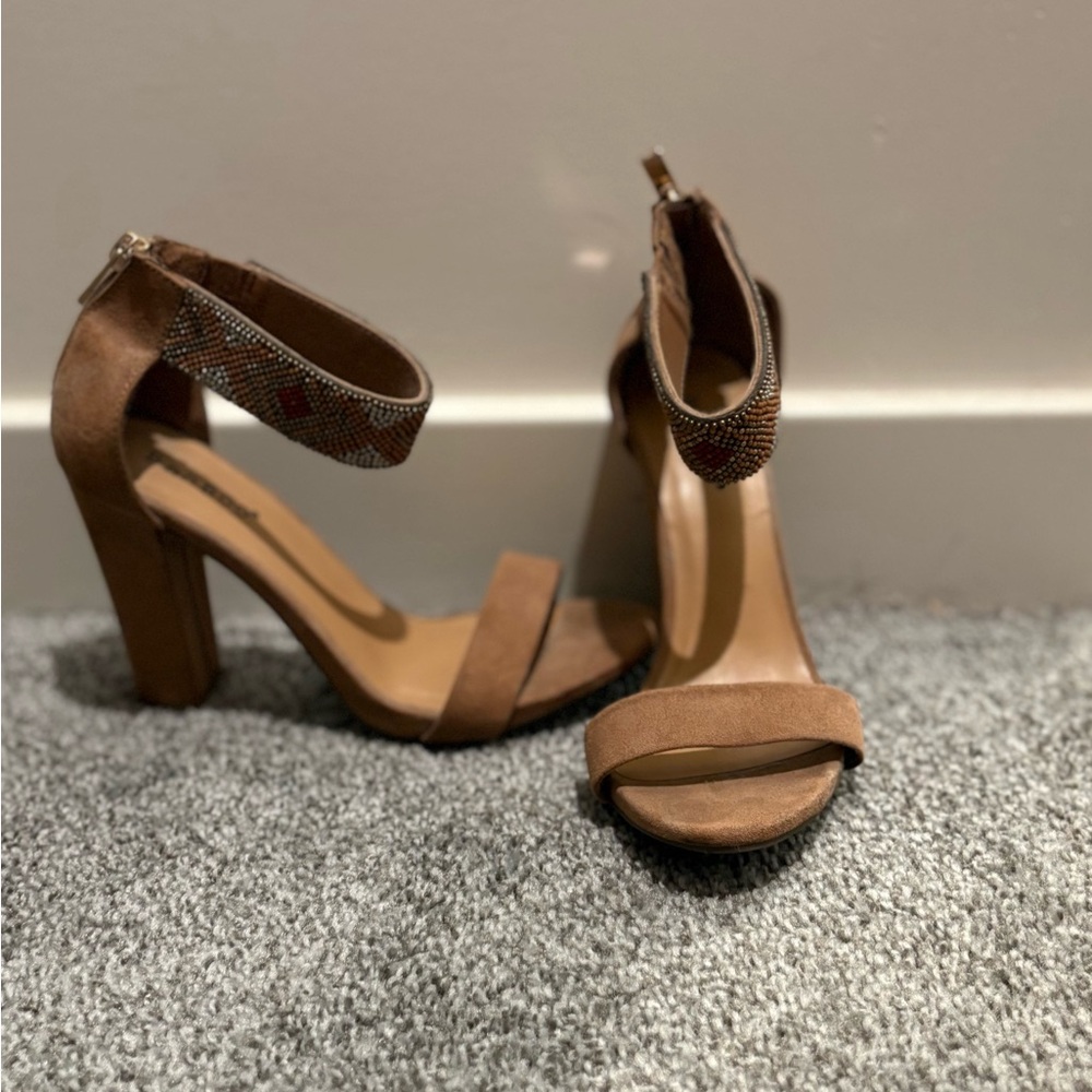 Elegant Brown High Heel Sandals